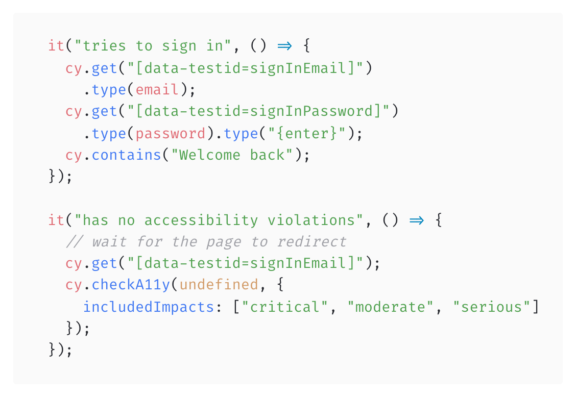 Testing a basic sign-in flow with Cypress